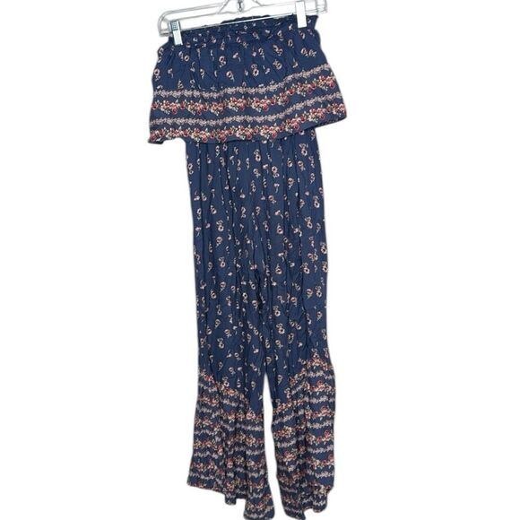 Japna Strapless Flare Leg Floral Jumpsuit. Size XSmall. - Picture 4 of 7